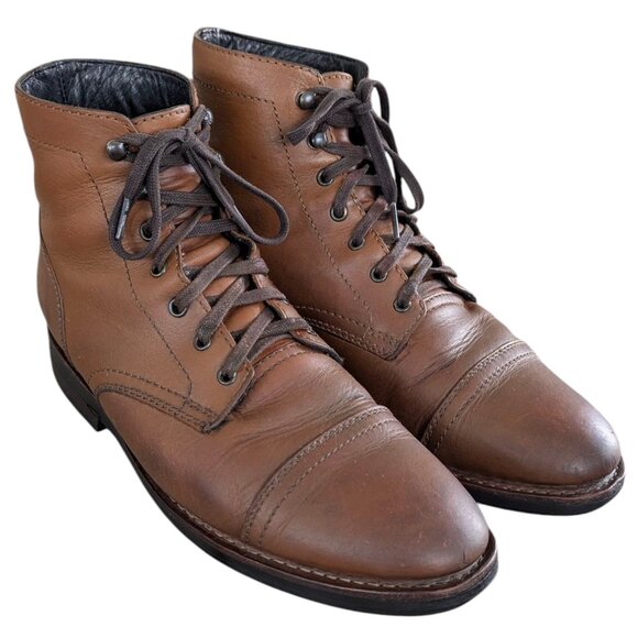 Thursday Boot Company - Men\'s Captain Lace up Boots in Toffee Brown - Size 9 main image 8